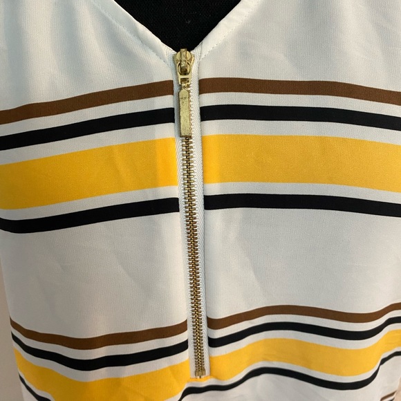 Dressy Striped Zip-Front Shirt - Picture 2 of 6